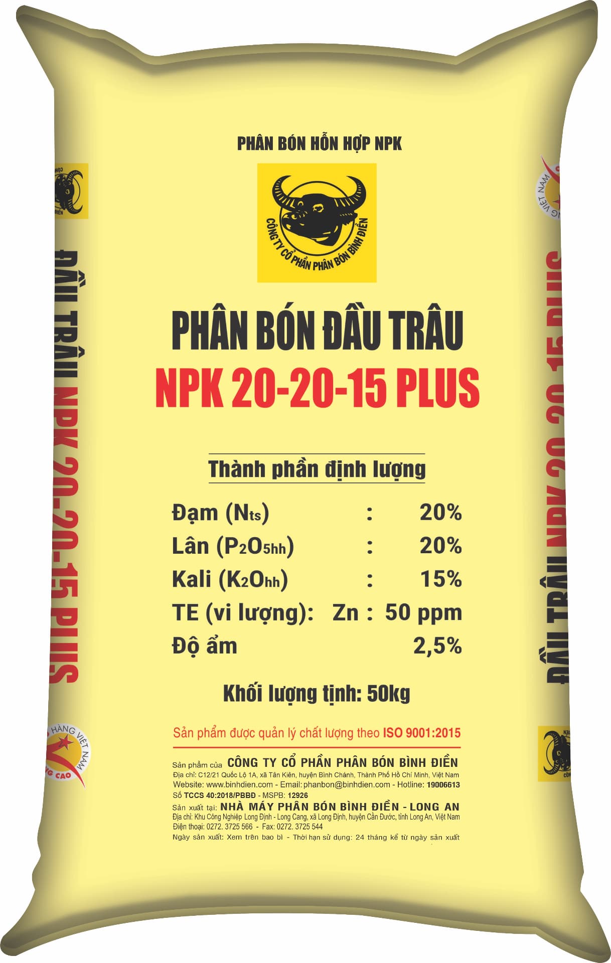 NPK Đầu Trâu 20-20-15 Xuất khẩu