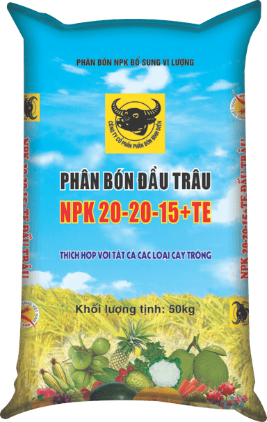 NPK ĐẦU TRÂU 20-20-15+TE