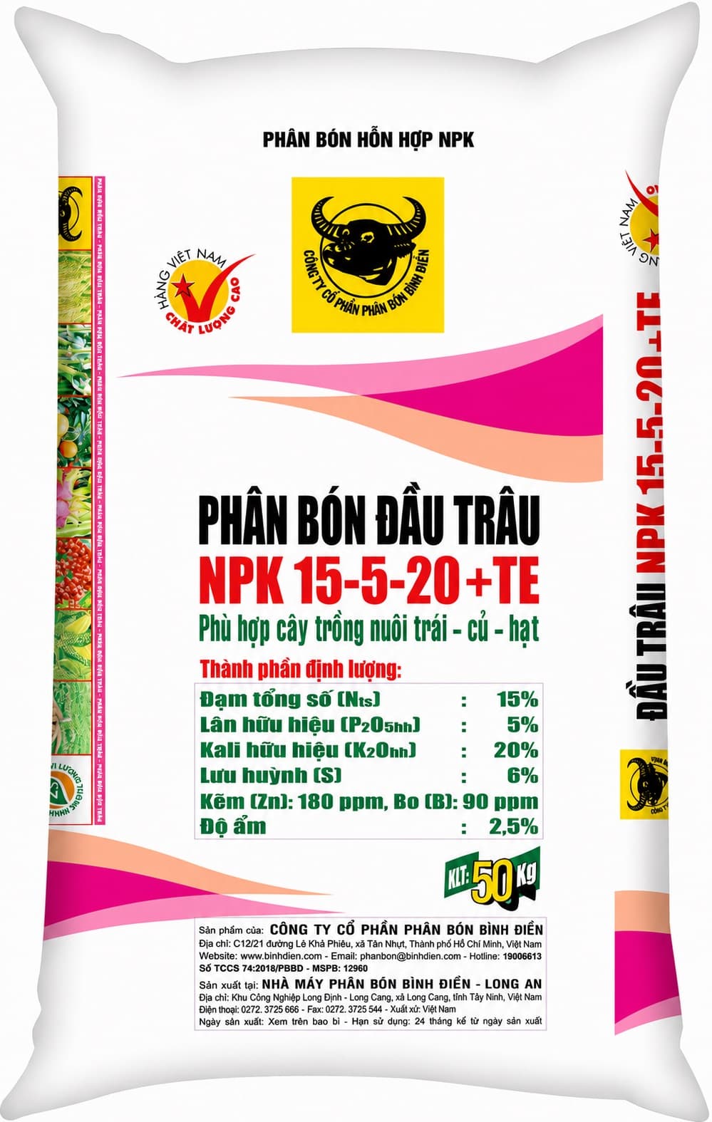 NPK ĐẦU TRÂU 15-5-20 +TE