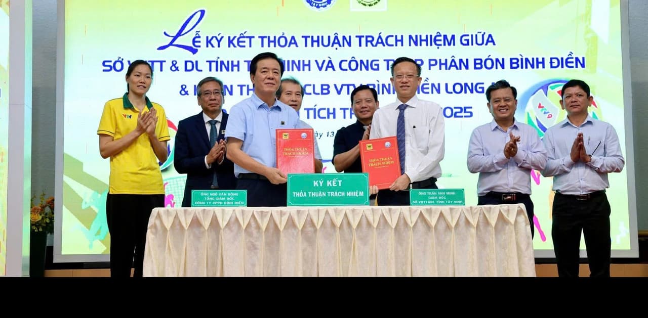 LỄ KÝ KẾT THỎA THUẬN TRÁCH NHIỆM & KHEN THƯỞNG CLB VTV BÌNH ĐIỀN LONG AN